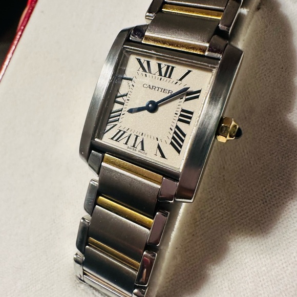 Two tone Cartier tank Francaise ladies - Picture 2 of 6